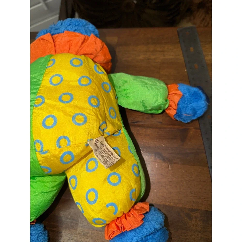 Vintage Applause Sesame Street Cookie Monster Clown Plush Toy Blue 12